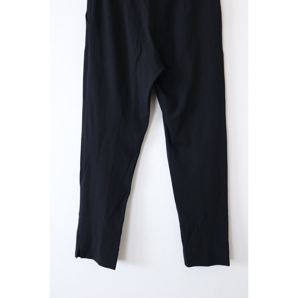 Max Mara US 10 Slim Leg Stretch Pants Flat Front Black - Picture 8 of 11